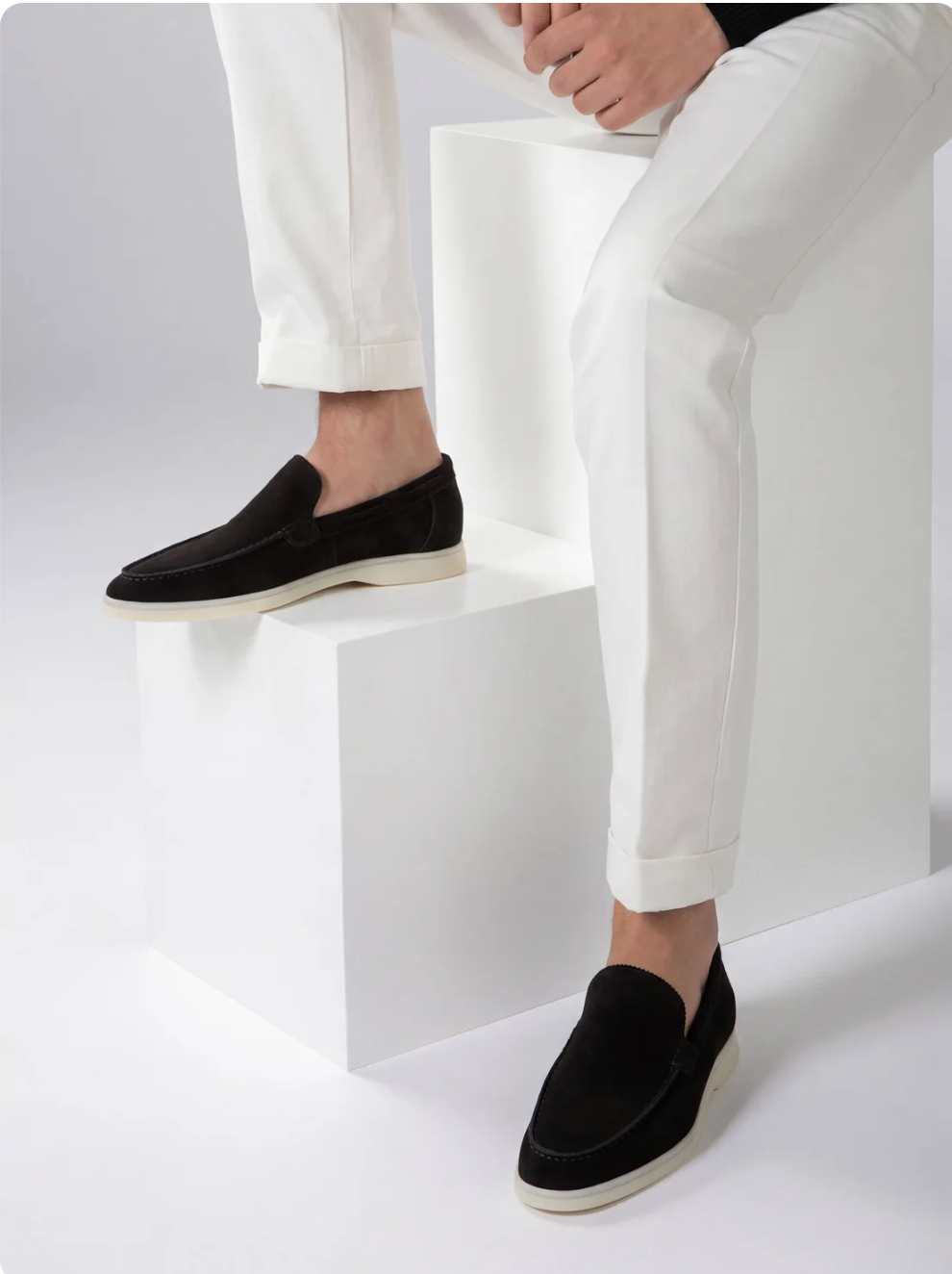 Mocasín de ante negro