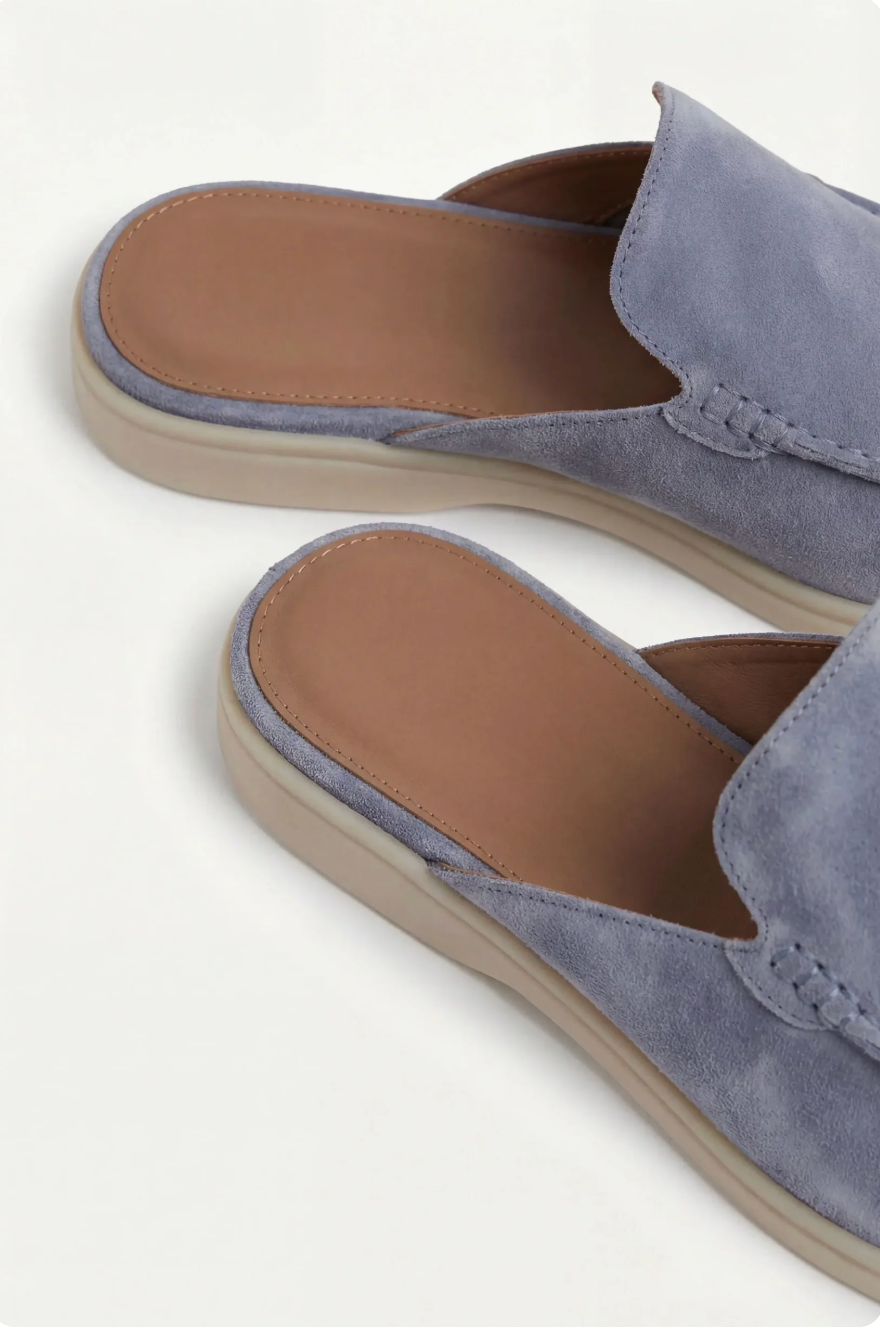Mule de ante azul celeste
