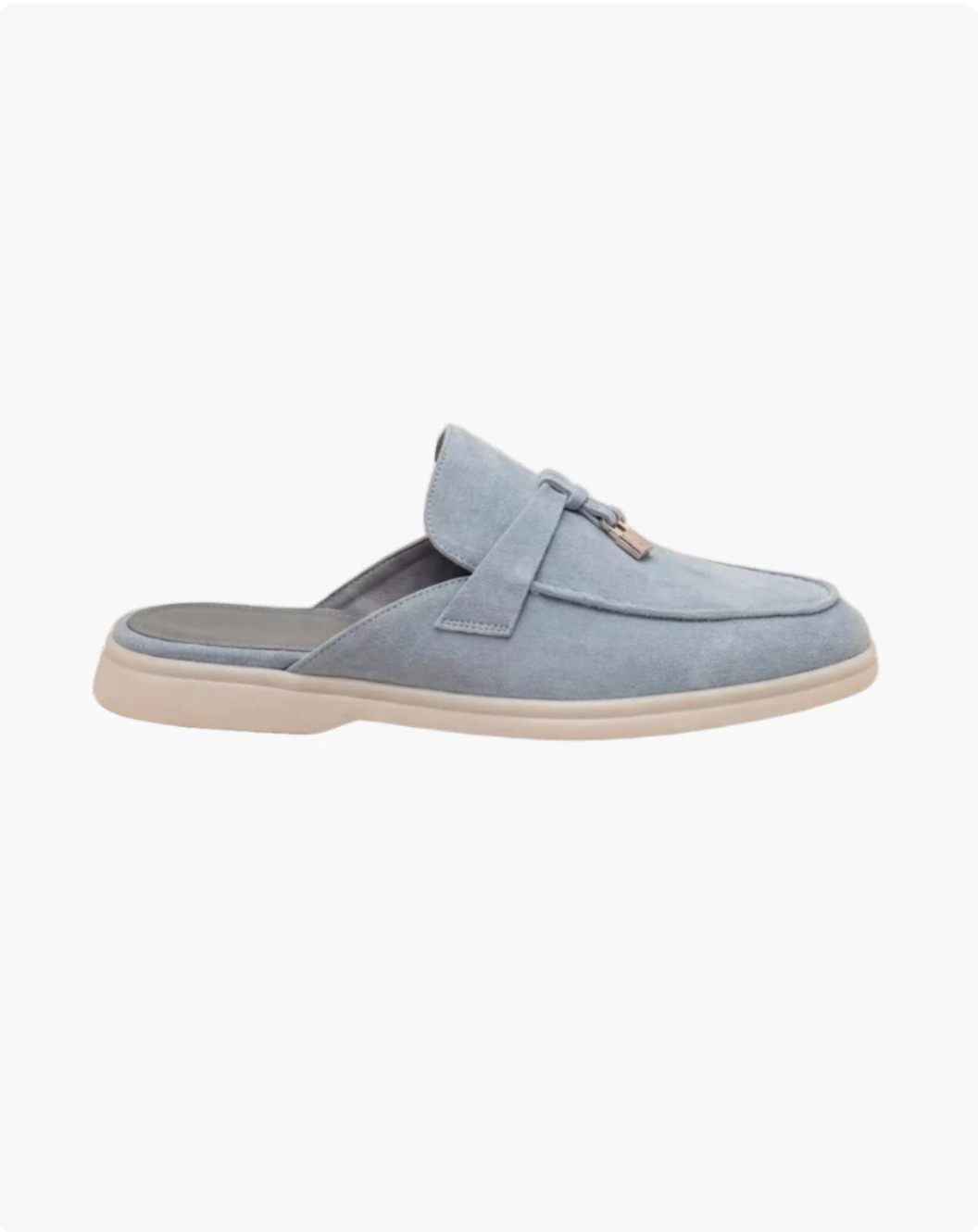 Mule premium de ante azul celeste