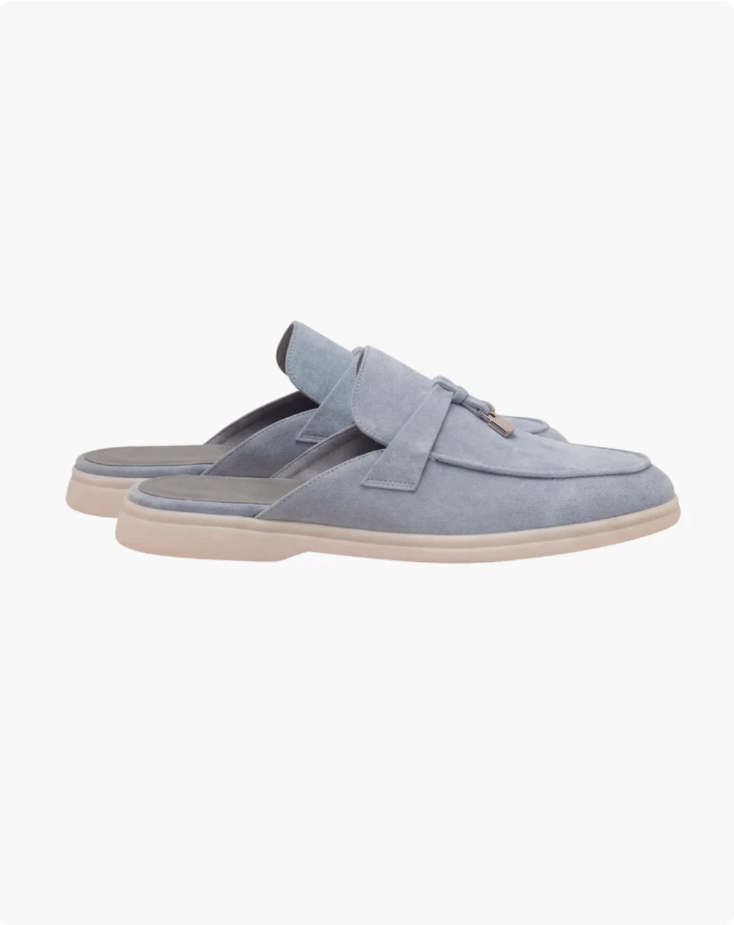 Mule premium de ante azul celeste