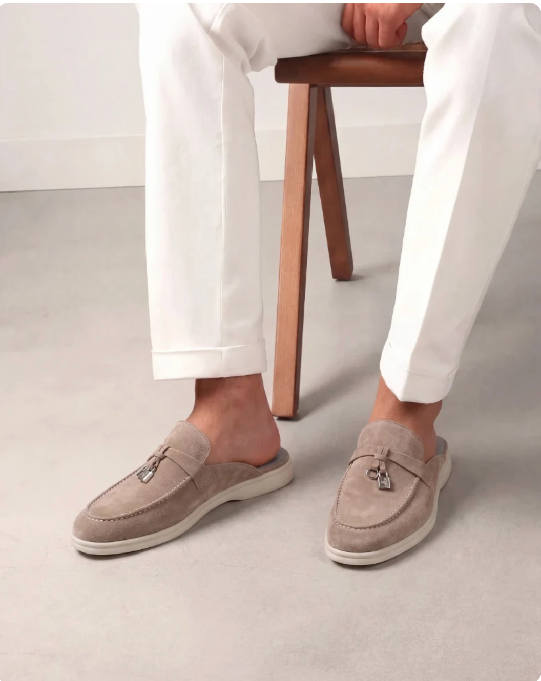 Mule premium de ante beige