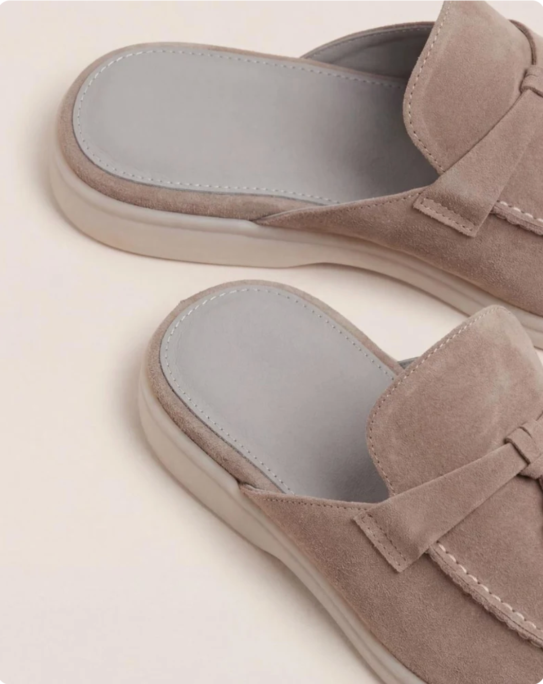Mule premium de ante beige