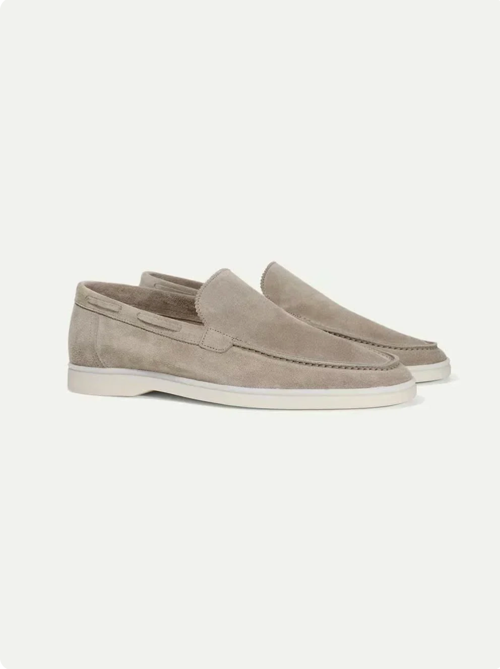 Mocasín de ante gris
