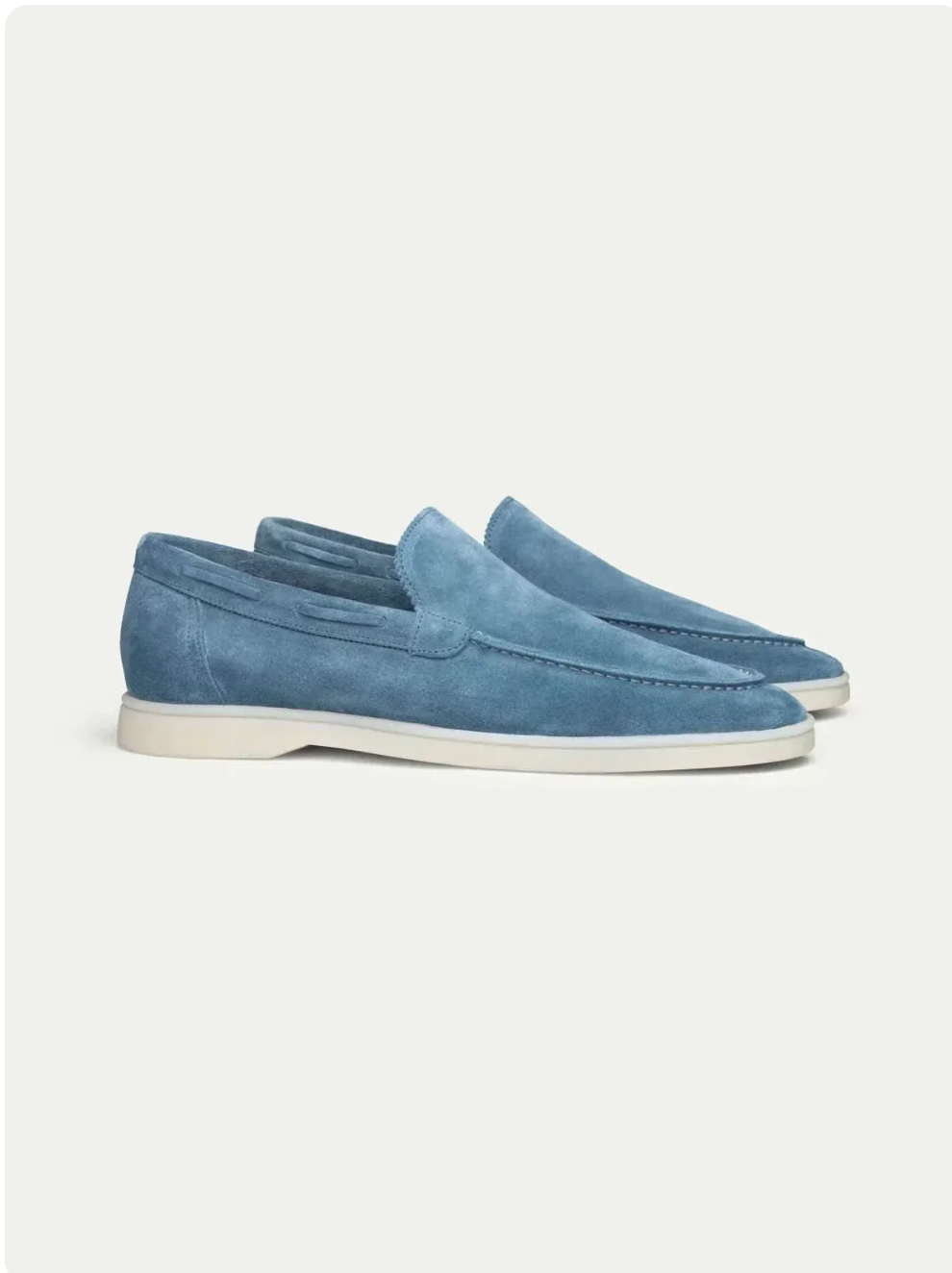 Mocasín de ante azul