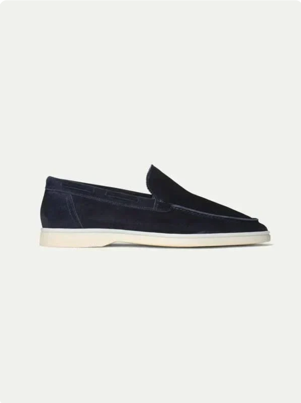 Mocasín de ante azul marino