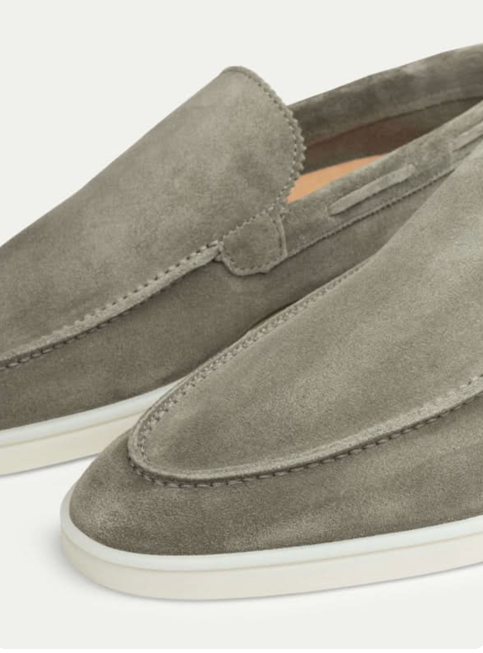 Mocasín de ante verde oliva