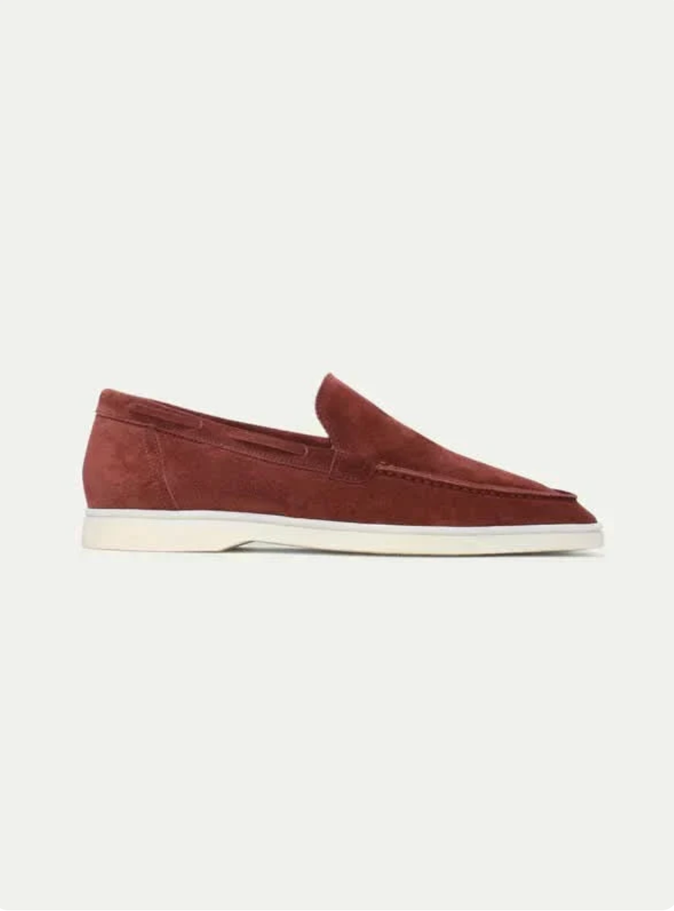 Mocasín de ante burdeos