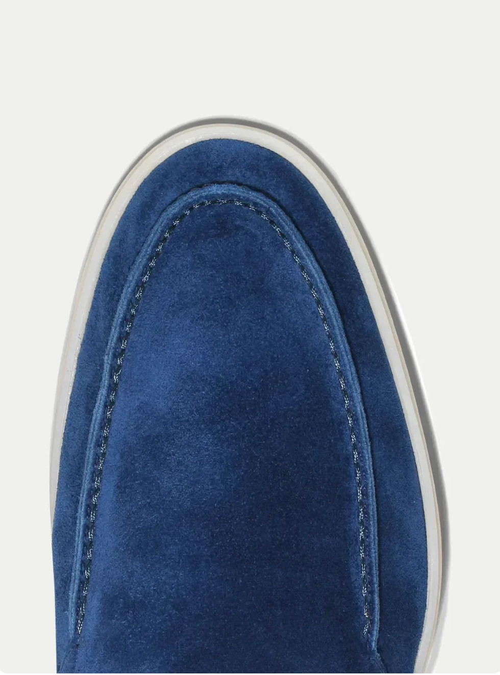 Mocasín de ante azul mar