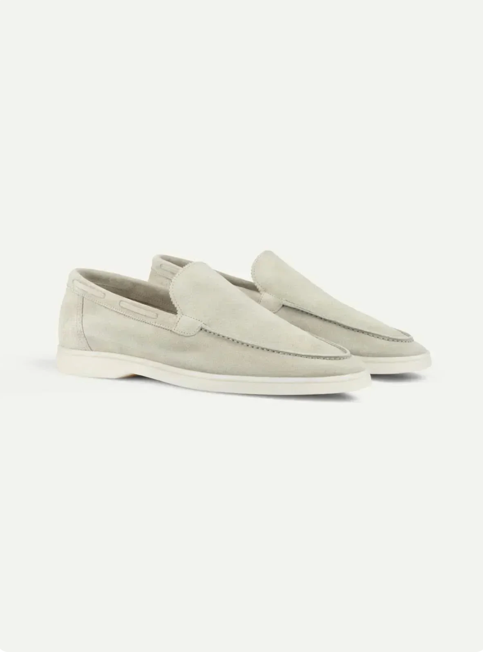 Mocasín de ante beige claro