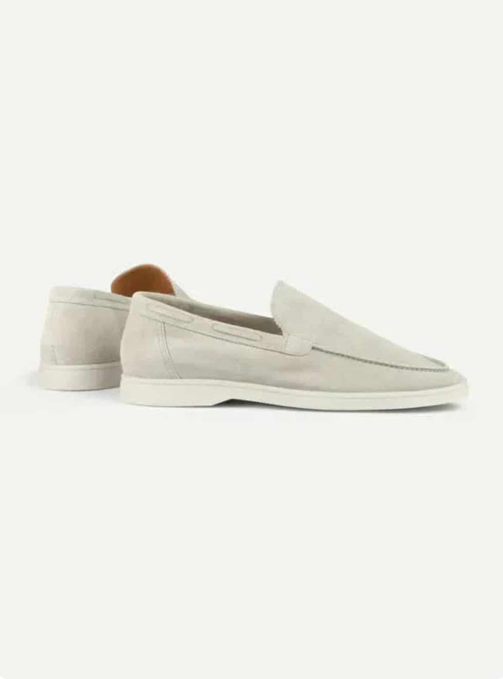 Mocasín de ante beige claro
