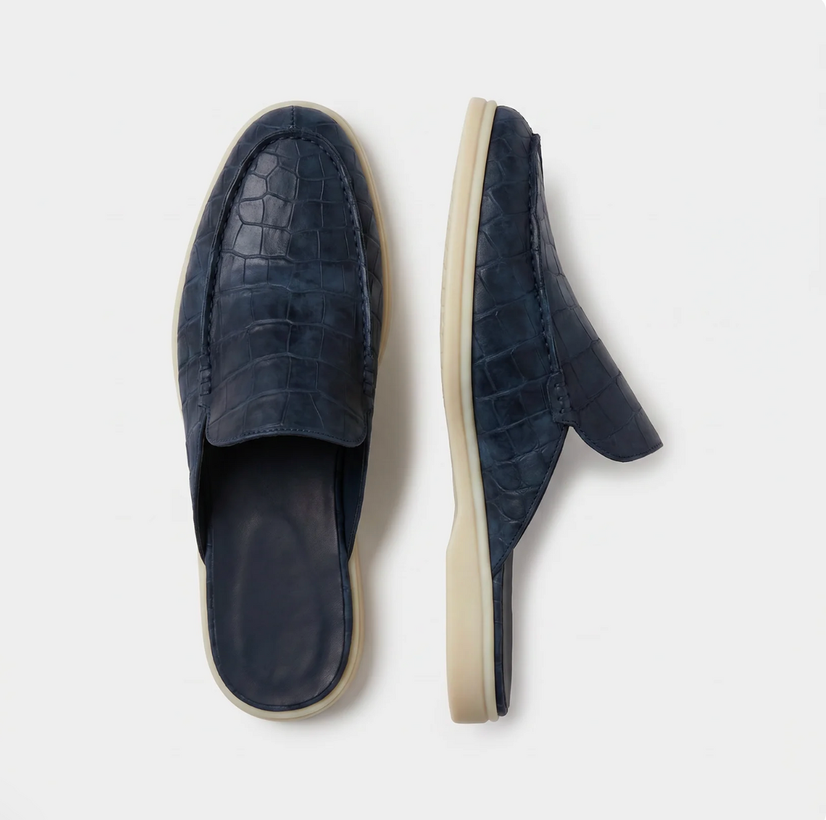 Mule efecto cocodrilo azul marino