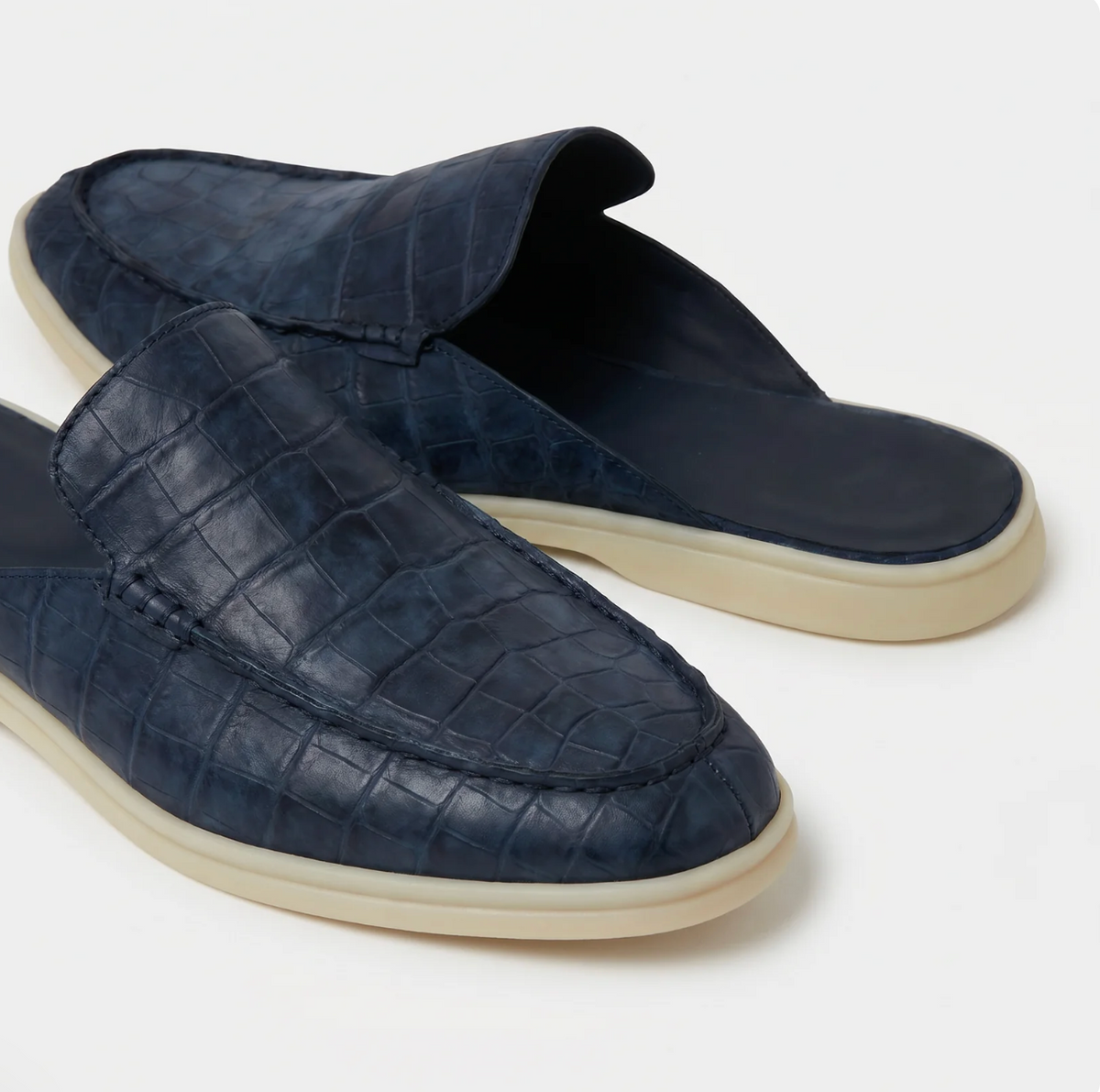 Mule efecto cocodrilo azul marino