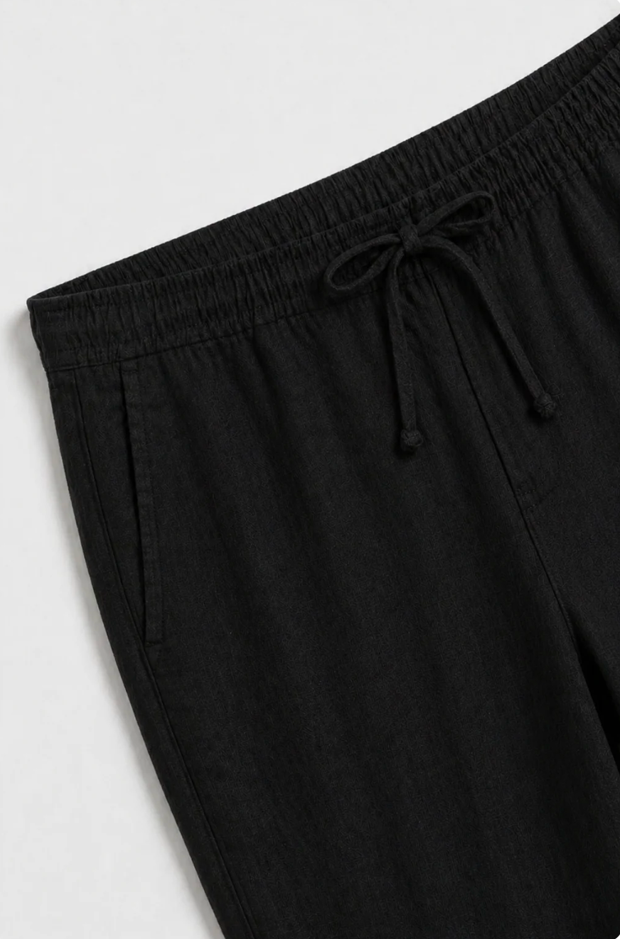 Pantalón de lino negro
