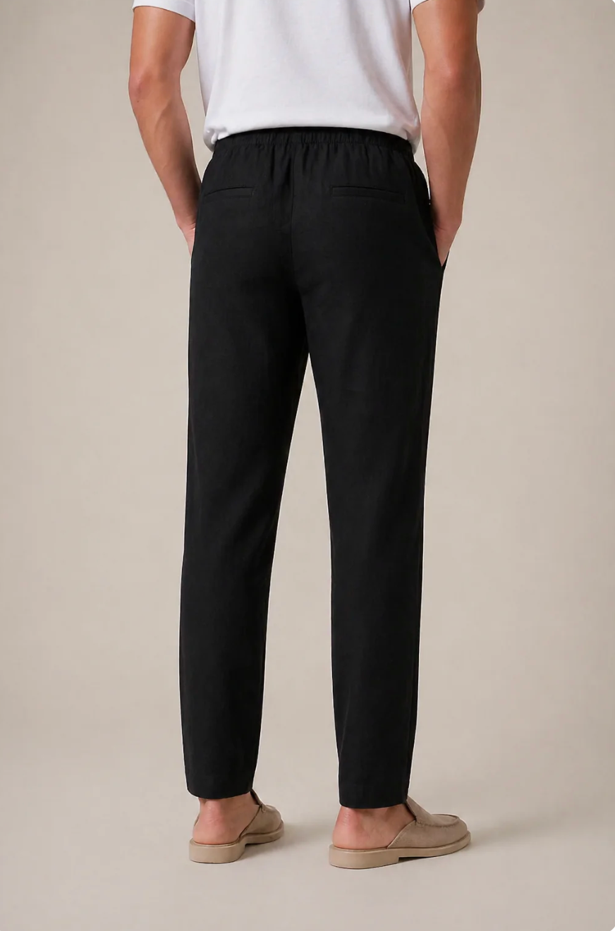 Pantalón de lino negro