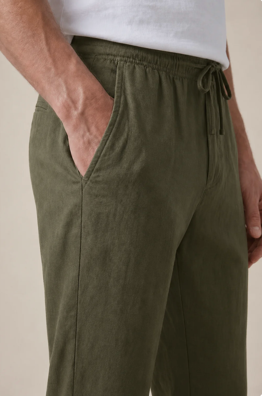 Pantalón de lino verde