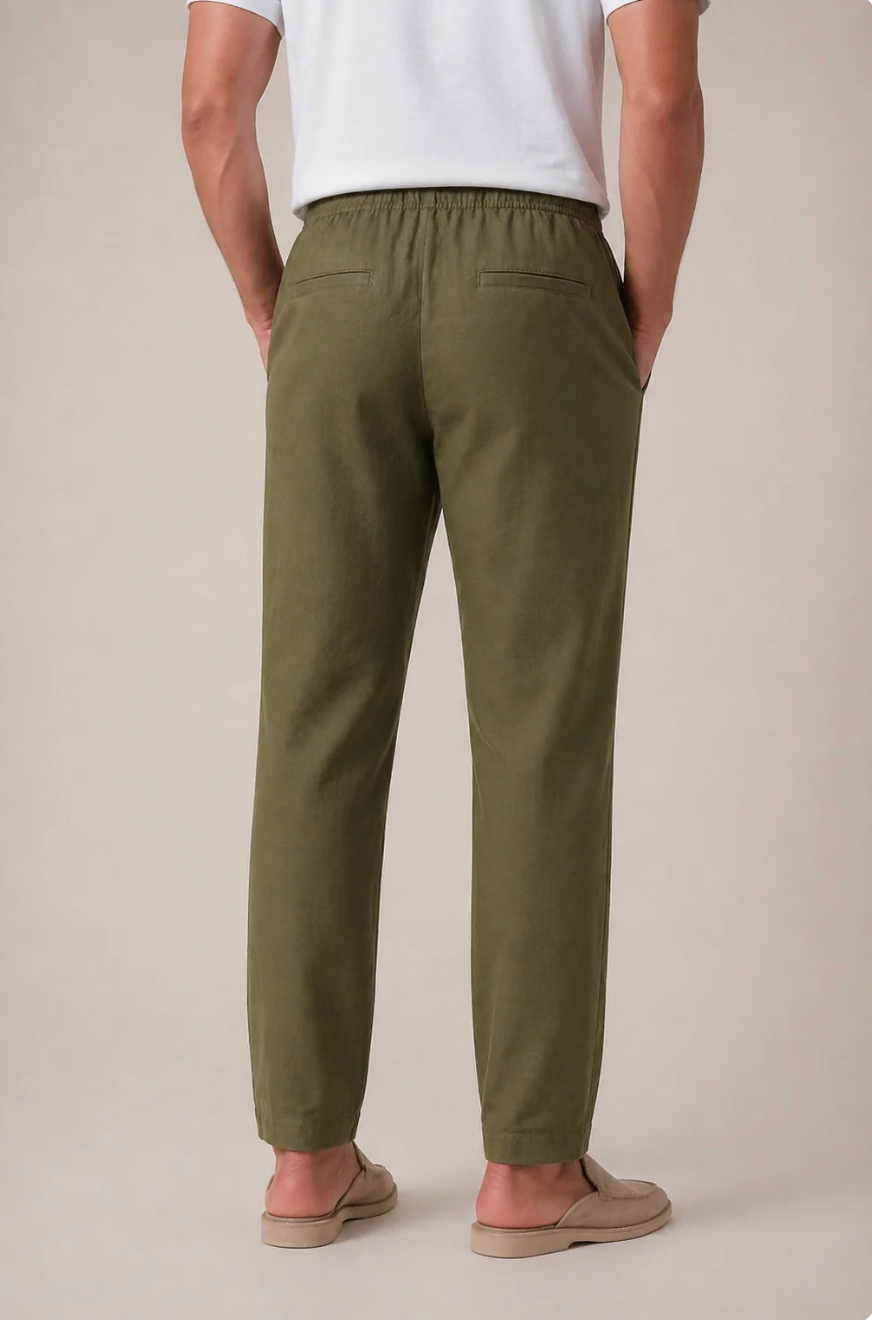 Pantalón de lino verde