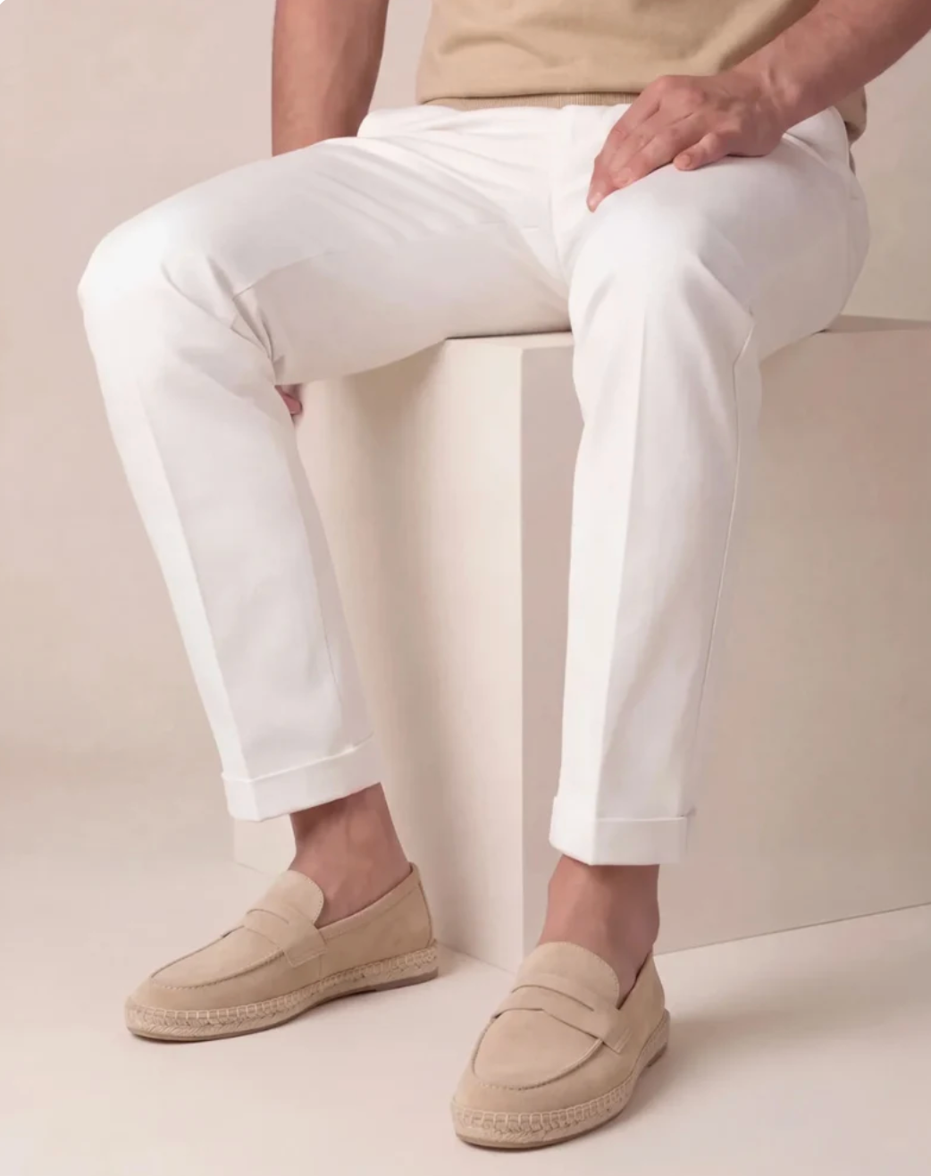 Espadrille de ante beige