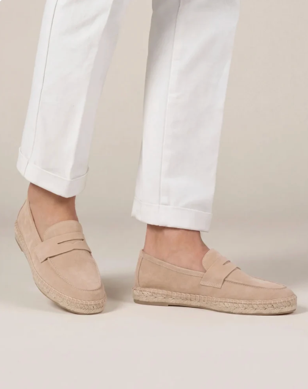 Espadrille de ante beige