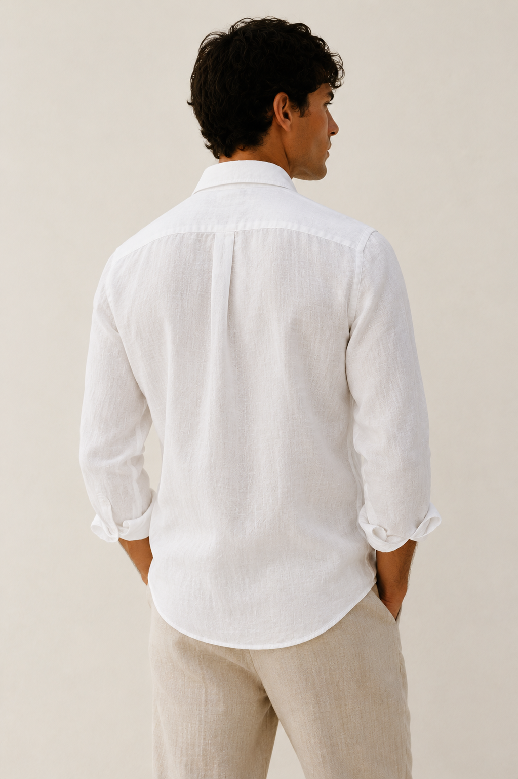 Camisa de lino blanca