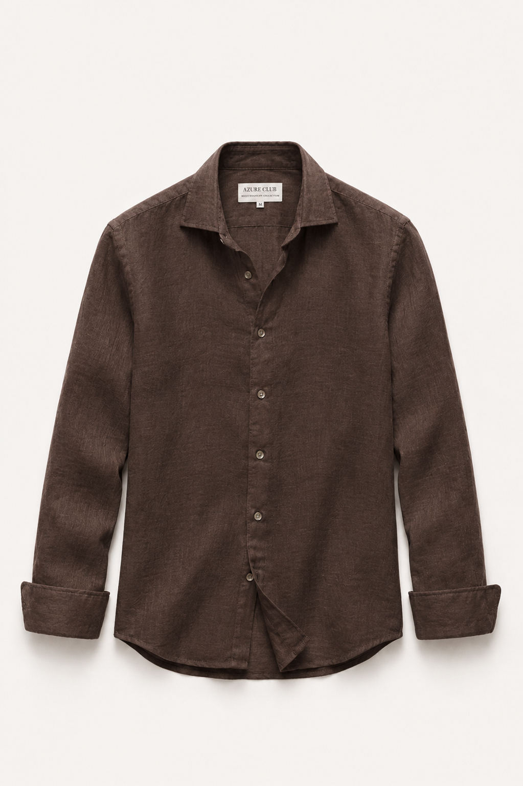 Camisa de lino chocolate