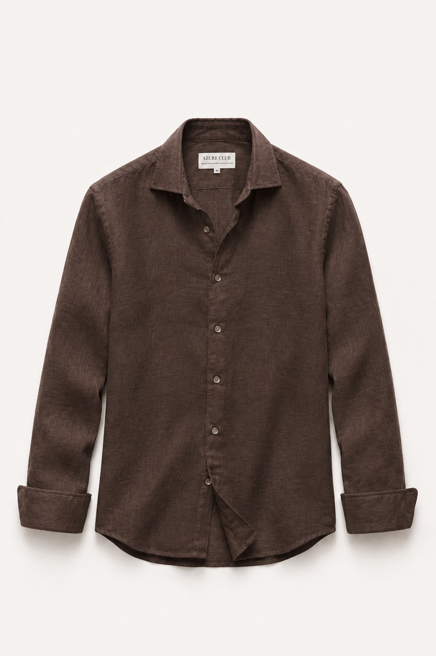Camisa de lino chocolate