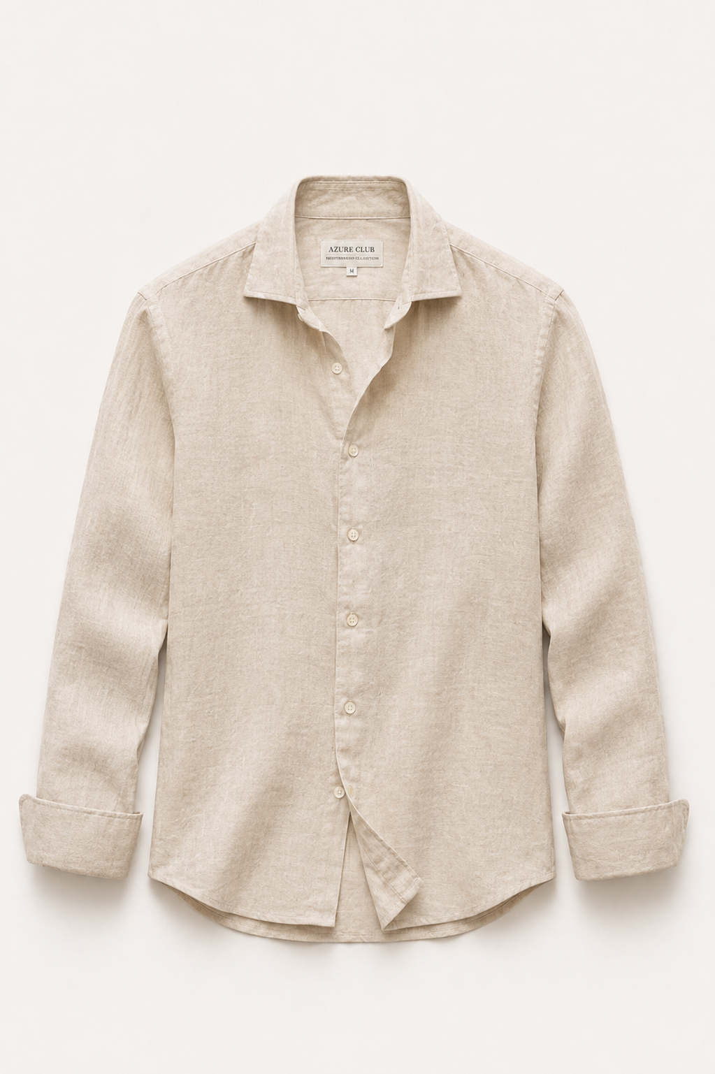 Camisa de lino beige