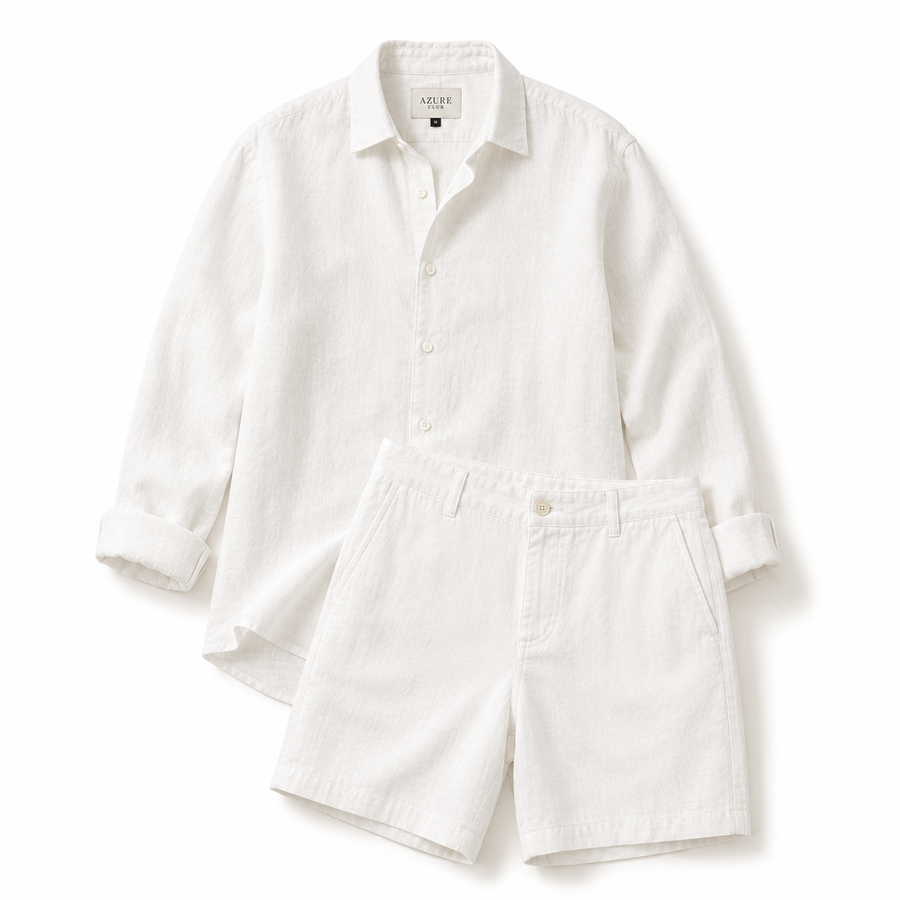 Conjunto de lino blanco