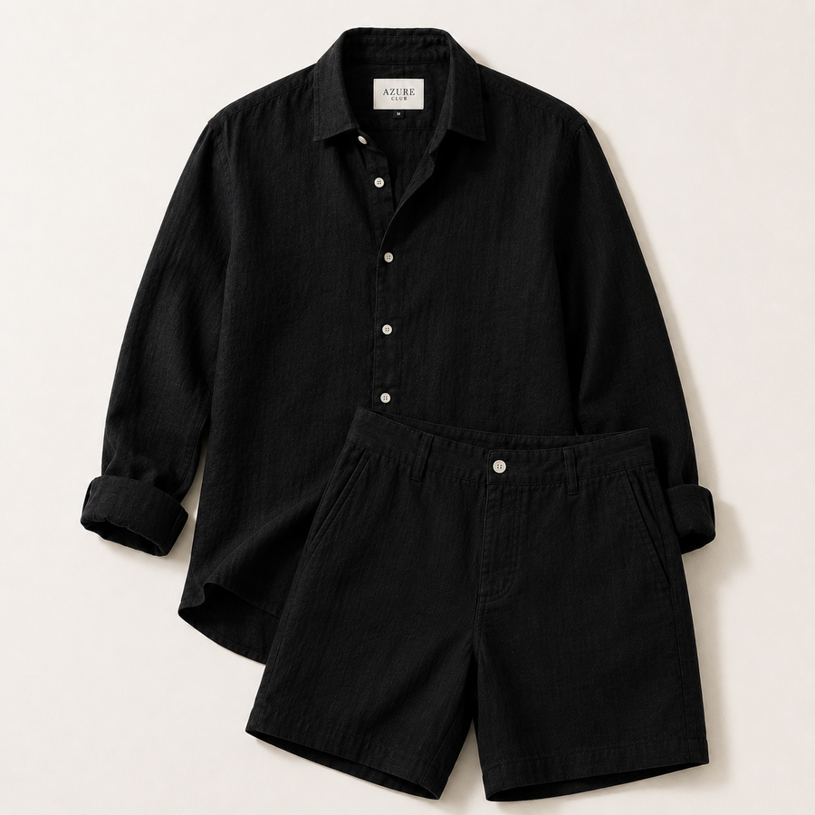 Conjunto de lino negro