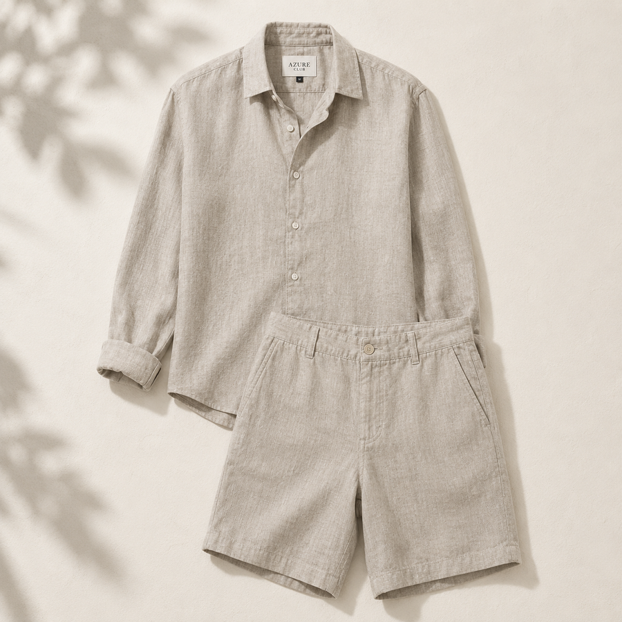 Conjunto de lino beige