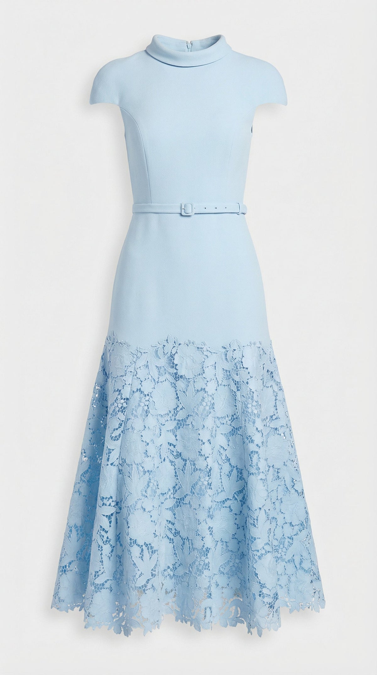 Mirana · Vestido midi de encaje azul