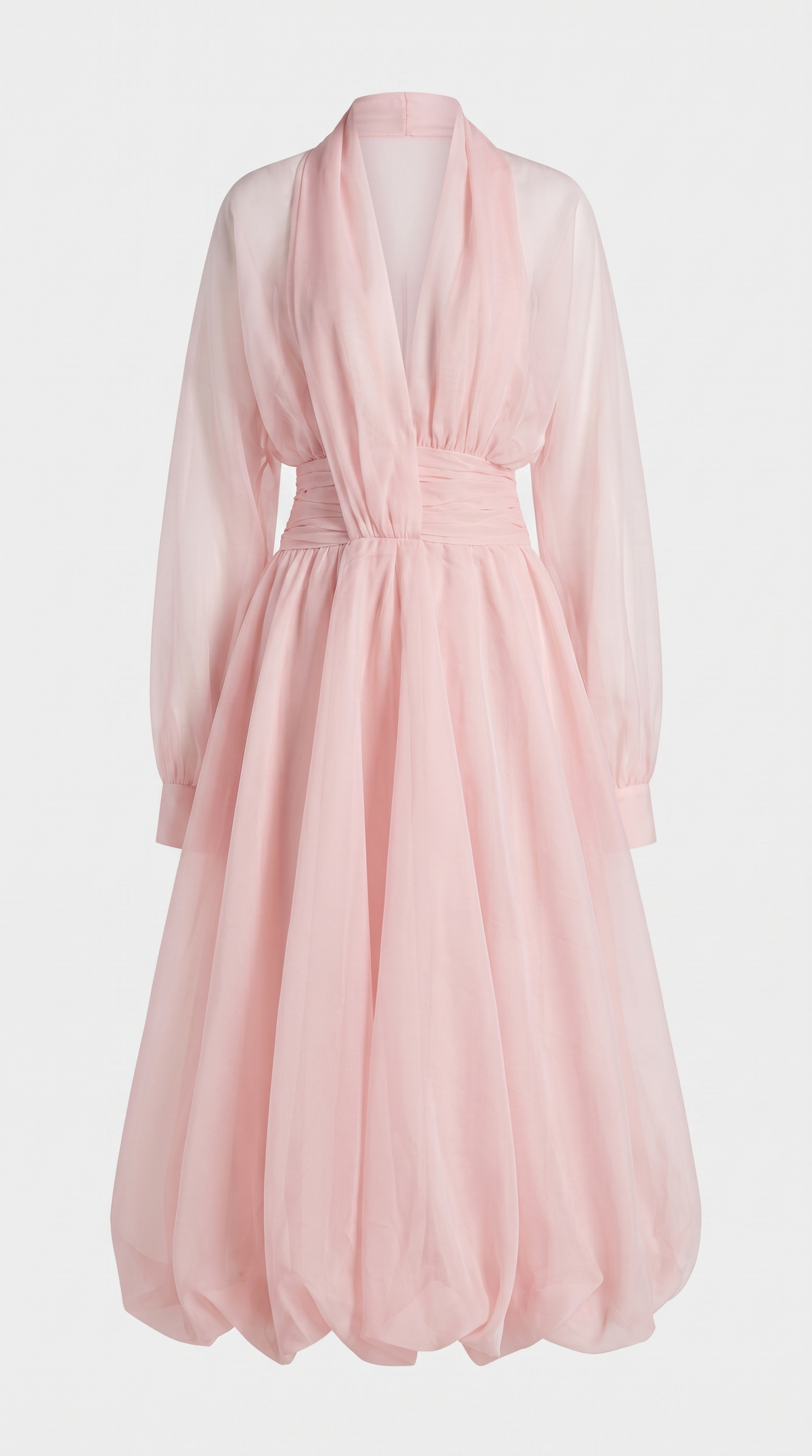 Zante · Vestido midi de organza rosa
