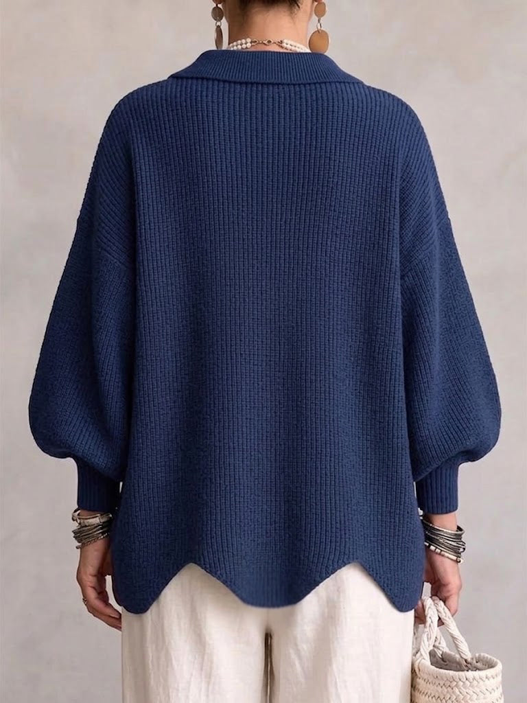 Cárdigan oversize de punto con botones metálicos