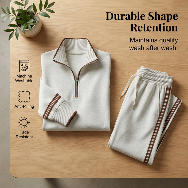 Conjunto de media cremallera y pantalón ancho